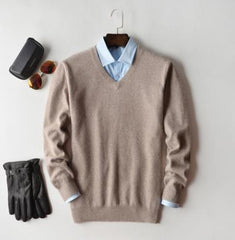 Men Cashmere Sweater Autumn Winter Soft Warm Jersey Jumper