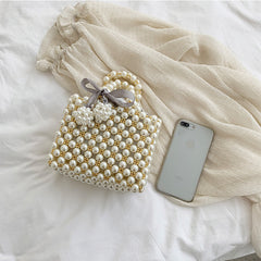 Mini Pearl Bag Handmade Vintage EVA Beaded Fashion Shoulder Bag