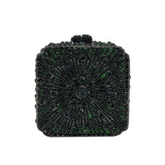 Crystal Women Evening Bag Metal Box Clutch Diamond Mini Handbags