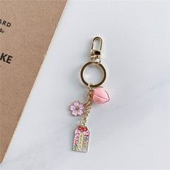 Omamori Sakura Amulet Lucky Cat Keychain Cute Pendant Clothes