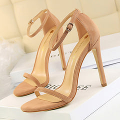 Shoes Super High Heels Suede Women Heels Open Toe Woman Pumps