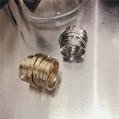 Ins Minimalist Vintage Multi-layer Wide Ring Simple