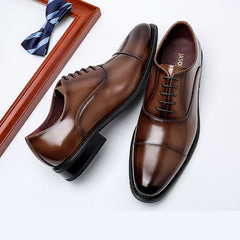 Handmade Oxford Dress Shoes Men Genuine Cow Leather Suit Shoes Footwear