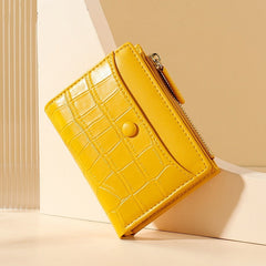 Stone Pattern Small Wallet Women Pu Leather Female Purse Zipper