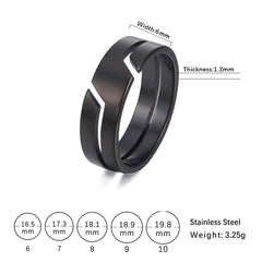 Fashion Simple Stainless Steel Couple Ring