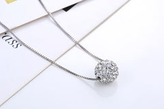 necklace female short design crystal ball chain