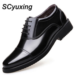 Man Split Leather Shoes Rubber Sole EXTRA Man Business Office Male