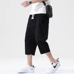 Casual Pants Men Wild Cotton and Linen Loose Linen Pants Style