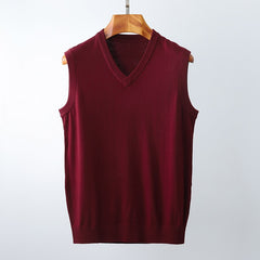 Men vest sweater casual style wool knitted business men sleeveless vest