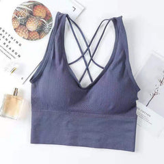 Seamless Anti-sweat Shockproof Padded Breathable Sports Bra