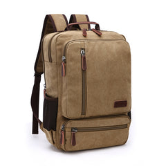 Vintage Canvas Backpack Men Large Capacity Travel Shoulder Bag