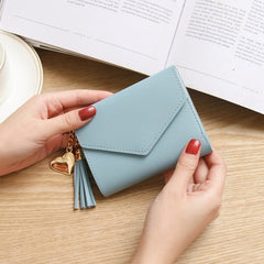 Women Wallets Zipper PU Leather Coin Purse Mini Key Chain Small Wallet