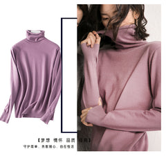 Sweater Turtleneck Slim Fit Basic Pullovers Fashion Knit Tops