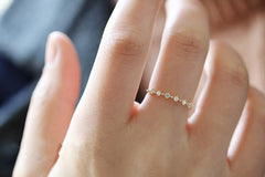 Fashion Simple Pavé Diamond Ring Women Exquisite Sweet Jewelry Accessories