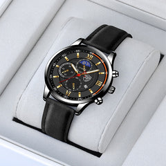 Men Sport Watch Stainless Steel Quartz Wristwatch Man Business Casual Simple
