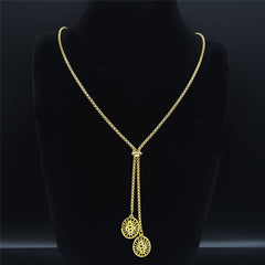 Fashion Bee Stainless Steel Long Necklace
