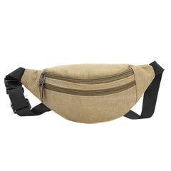 Casual Canvas Waist Bag Unisex Functional Waist Bag