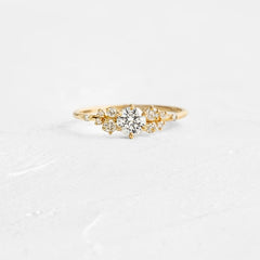 Silver Fashion Mini Zircon Engagement Ring f