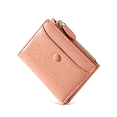 Stone Pattern Small Wallet Women Pu Leather Female Purse Zipper