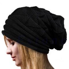 Unisex Knit Baggy Beanie Oversize Winter Hat Ski Slouchy Cap