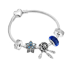 Ocean Collection Blue Turtle Seahorse Narwhal Beaded Dolphin Charm Bracelets