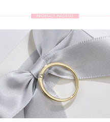 Silver Inlaid With Cubic Zircon Customize Ring Simple Multi-color