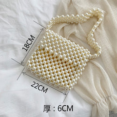 Mini Pearl Bag Handmade Vintage EVA Beaded Fashion Shoulder Bag