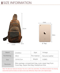 H Horse Leather Casual Fashion Chest Sling Bag