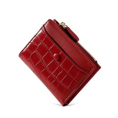 Stone Pattern Small Wallet Women Pu Leather Female Purse Zipper