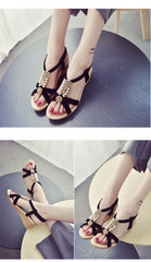 Women Sandals Soft comfortable Wedge shoes ladies Roman shoes