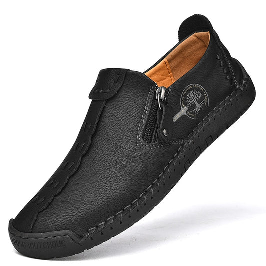 Comfortable Leather Casual Slip On Men Loafers Split Leather Shoes