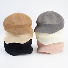Cap Straw Women Summer Thin Newsboy Cap
