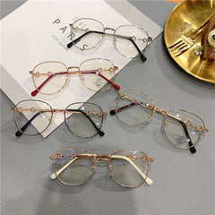 Vintage New Oval Metal Frame Glasses Women Fashion