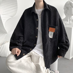 Corduroy Long Sleeve Shirts Shirt Woman Fashion Casual Oversize