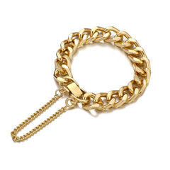Trendy Gold Silver Color Cuba Chain Necklace Men Hip Hop