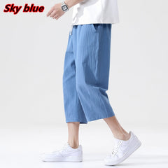 Casual Pants Men Wild Cotton and Linen Loose Linen Pants Style