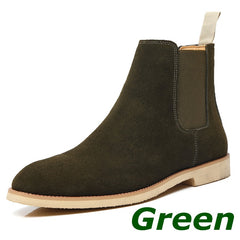 Men Boots Elegant Chelsea Boots Men Cow Suede Leather