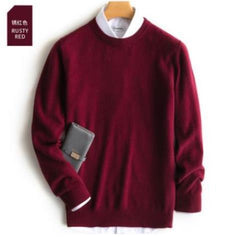 Men Cashmere Sweater Autumn Winter Soft Warm Jersey Jumper