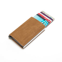 Business ID Credit Card Holder Men Women Coin Leather Wallet RFID