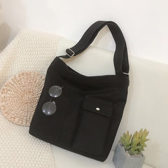 Women Bag Female Tote Canvas Simple Soft Fashion Messenger