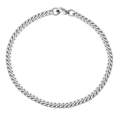 3mm Bracelet for Men Curb Cuban Rolo Box Wheat Link Chain Stainless Steel