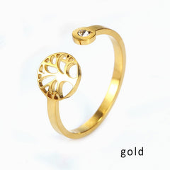 finger ring fashion adjust ring stainless steel woman ring stainless steel