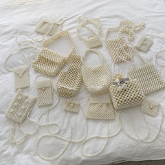 Mini Pearl Bag Handmade Vintage EVA Beaded Fashion Shoulder Bag