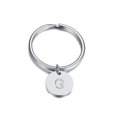 Minimalist Initial Key Chain Letter Engraved