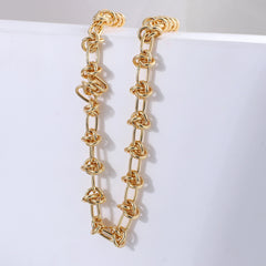 Trendy Gold Silver Color Cuba Chain Necklace Men Hip Hop