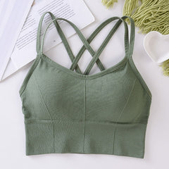 Seamless Anti-sweat Shockproof Padded Breathable Sports Bra