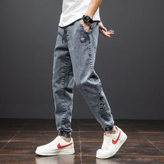 Cargo Jeans Streetwear Denim Jogger Pants Men Baggy Harem Jean