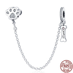 Color Flower Safety Chain Charms Beads Fits Original Bracelet