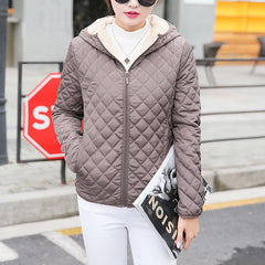 Hooded Jacket Casual Basic Warm Velvet Lamb Parka Coat