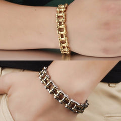 Stainless Steel Biker Chain Bracelet Mens Bracelet Link Chain Motorcycle